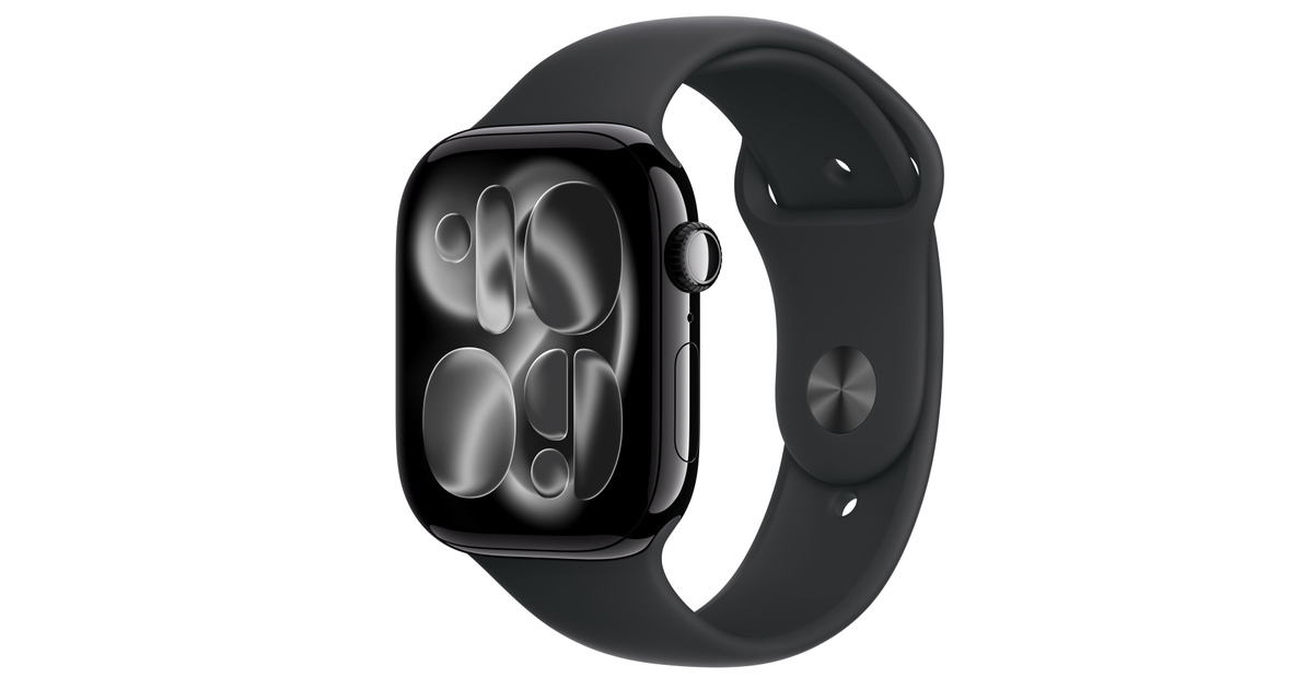 Apple Watch 11 46mm Jet Black Al Black Sport Band
